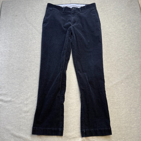 Polo Ralph Lauren Pants Mens 34x32 (33x30) Navy Corduroy Trousers Classic Fit - Picture 2 of 11
